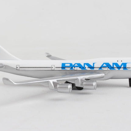 Herpa Toys Single Airplane Pan Am 747, toy model in small scale, aeroplane model, collect, play, miniature model made of plastic - suitable for 3 year olds