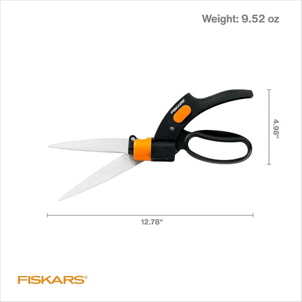 Fiskars 92146964J Garden, Shear Ease 360 Degree Swivel Grass Trimmer, Black