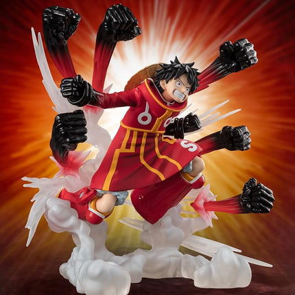 TAMASHII NATIONS - One Piece - [Extra Battle] Monkey D. Luffy -Gum-Gum Hawk Gatling- FiguartsZERO Collectible Figure