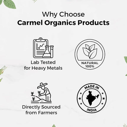 CARMEL ORGANICS Bacopa Monnieri/Brahmi Powder | 8 Ounce or 0.5 Lb/ 227 Grams(Pack of 1) | Natural and Pure Bacopa Powder Non-GMO | No Added Preservative