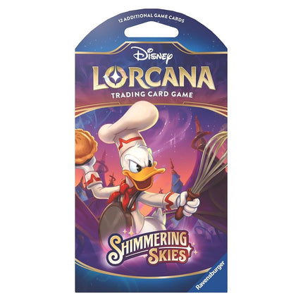 Ravensburger Disney Lorcana TCG: Shimmering Skies Booster Pack with Sleeves for Children Aged 8+