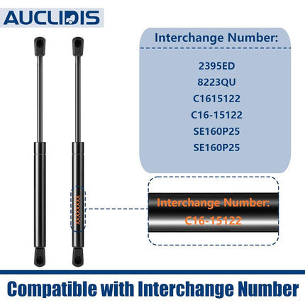 C16-15122 16 Inch 25lb/111N Gas Strut Shock Spring Lift Support for Leer Camper Shell Truck Topper Cap Canopy Door Windows Toolbox Snugtop Struts Replacement Parts, C1615122, Set of 2 by AUCLIDIS