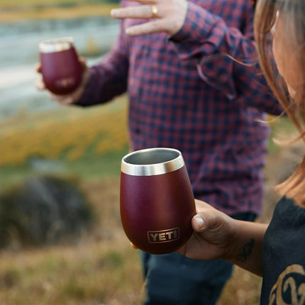 YETI Rambler 10 oz Wine Tumbler, Vacuum Insulated, Stainless Steel with MagSlider Lid, Wild Vine Red