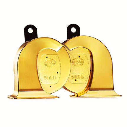 Hella TRUMPET HORN KIT BOX GOLD 12V UNIV 007728893