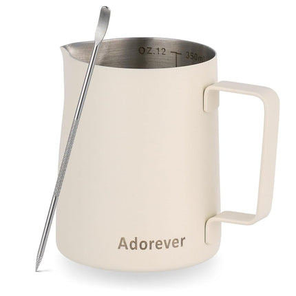 Milk Frothing Pitcher, 350ml/12oz Steaming Pitcher