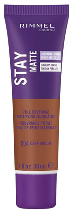 Stay Matte Lightweight Foundation - 504 Deep Mocha by Rimmel London for Women - 1 oz Foundation