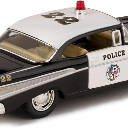 Kinsmart 1957 Bel Air Die Cast Police Car Toy with Pull Back Action