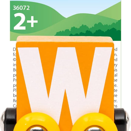 BRIO – Letter Train W | Wooden Train Set Accessory Toy for Kids Age 2 Years Up