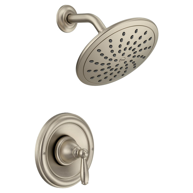 Moen Trim Kit T2252EPBN, Brantford Shower Only System with Rainshower Showerhead Without Valve, Brushed Nickel