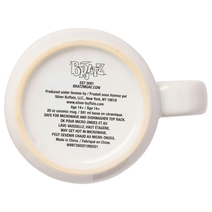 Silver Buffalo Bratz Dolls Featuring Yasmin, Sasha, Jade, and Cloe Ceramic Camper Mug, 20 Ounces