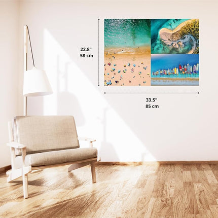 Trefl 26192 1500 Elements Thickest Cardboard Organic ECO Air Landscape Collage Beach Holiday Entertainment for Adults and Children Aged 12+ UFT Puzzle Aerial Mindblow: Waiting for High Tide