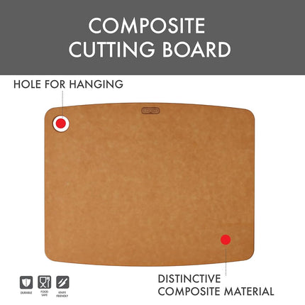Dexas Natural Fiber Dishwasher Safe Composite Cutting Board, 11.5" x 9"