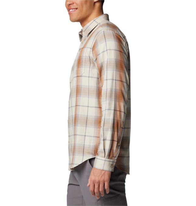 Camiseta de manga larga Columbia Vapor Ridge III para hombre, Dark Stone Tartan Ombre, XXG