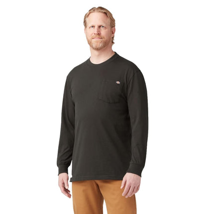 Dickies Men's Big-Tall Long Sleeve Heavyweight Crew Neck, Chocolate Brown, XXX-Large/Tall