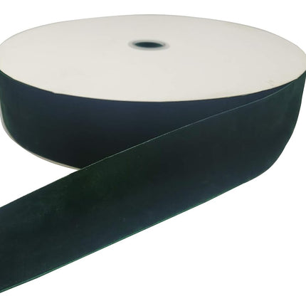 10 Yards Velvet Ribbon Spool (Dark Green, 2")
