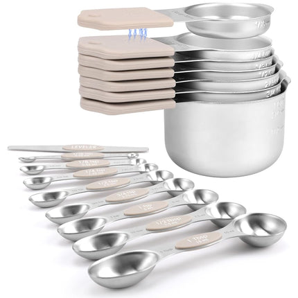 Magnetic Measuring Cups and Spoons Set-Heavy Duty 