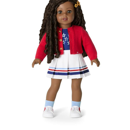 American Girl Team AG Sweater & Skirt Set 18 inch Doll Clothes with Tank Top, Red, White, and Blue, 6 pcs, Ages 6+