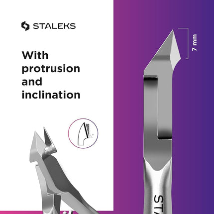 STALEKS PRO Professional Series Cuticle Nippers Smart 31 7mm Manicure Pedicure Tools Salon Home Use Made in EU (NS-31-7)