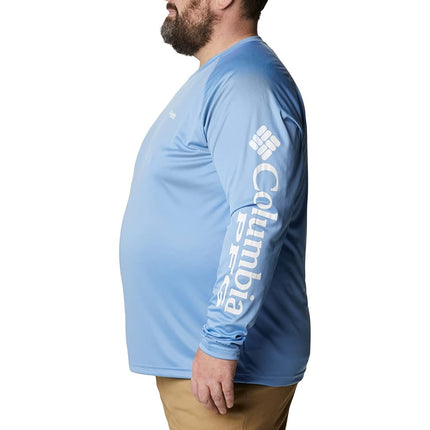 Columbia Men's Terminal Tackle Long Sleeve Shirt, White Cap/White Logo, 3X Big