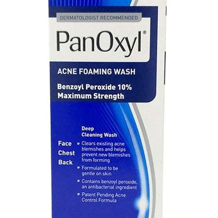 PanOxyl Lavado espumoso para el acné 10% peróxido de benzoilo 5.5 oz (156 g)