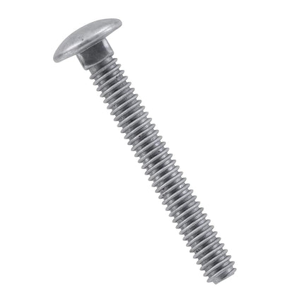 Hillman Group Galvanized Carriage Bolt 5/16” x 1-1/2”, 100 Count, Blunt Point, Alloy Steel, Self-Locking Round Head Fasteners, Wood and Metal, No Washer Needed, Rust-Resistant (812542)