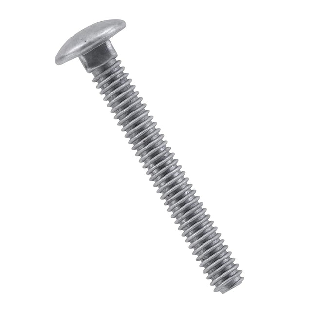 Hillman Group Galvanized Carriage Bolt 5/16” x 1-1/2”, 100 Count, Blunt Point, Alloy Steel, Self-Locking Round Head Fasteners, Wood and Metal, No Washer Needed, Rust-Resistant (812542)
