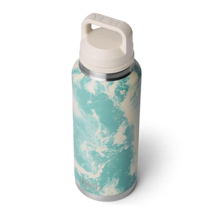 YETI Rambler 46 oz Bottle, Leakproof, Vacuum Insulated, Stainless Steel with Chug Cap, Sea View