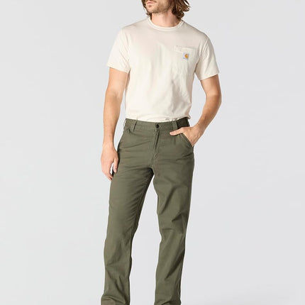 Carhartt Men's Rugged Flex® Relaxed Fit Canvas Work Pant, Moss, 40W x 34L