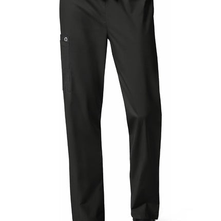 WonderWink 500SXBLAC3XS Wonder Work Unisex Drawstring Cargo Pant, Black, Short Extended-3X Size