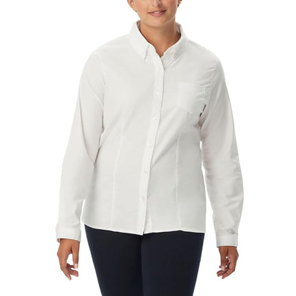 Chemise Oxford à manches longues, résistante aux plis, pour filles French Toast, blanc, taille 10
