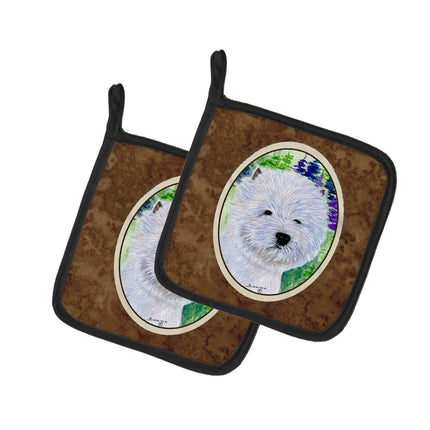 Caroline's Treasures Westie Pair of Pot Holders SS