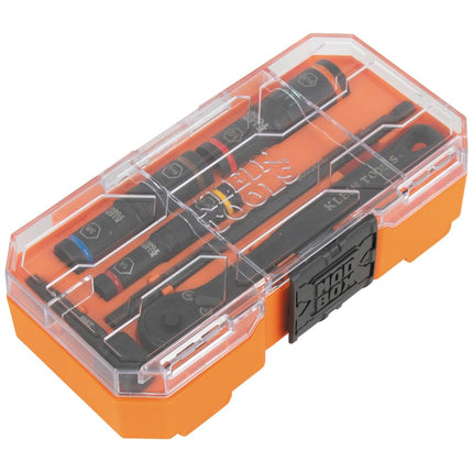 Klein Tools 65238 KNECT Impact Socket Set, Deep Sockets with Wrench, 3 Heavy-Duty Color Coded Flip Sockets, 6 SAE Sizes, Ratchet, Adapter and MODbox Case