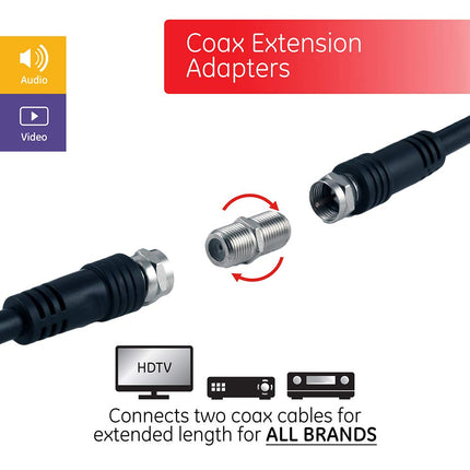 GE 23203 Adaptateur de Rallonge de Câble Connecte Deux Câbles Vidéo Coaxiaux