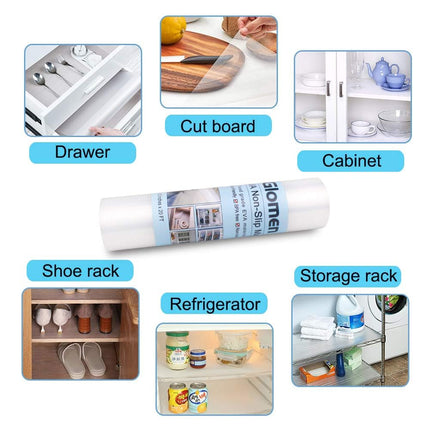 Refrigerator Liners, Shelf Liners for Kitchen Cabinet, Washable Oil-Proof for Drawer, Shelves, Storage, 12 Inches x 20 FT, Non-Slip (12 Inches x 20 FT x 2 Rolls)