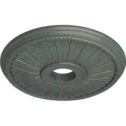 Ekena Millwork CM20BE1CBC Berkshire Ceiling Medallion, Hand-Painted Cloud Burst Crackle, 20 1/8" OD x 3 7/8" ID x 1 7/8" P (Fits Canopies up to 6 3/8")