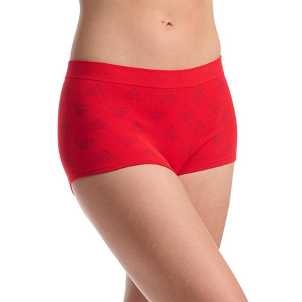 adidas Women's Seamless Boy Shorts Underwear 3-Pack, Vrjac/Wht/Nindg, XL