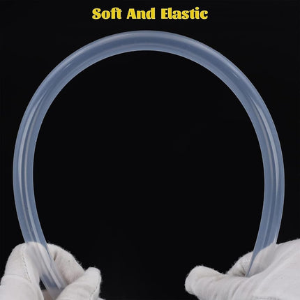 Eastrans 1/4" ID Silicone Tubing, Food Grade 1/4" ID x 3/8" OD Flexible Pure Silicone Hoses High Temp for Home Brewing,25 Feet Length