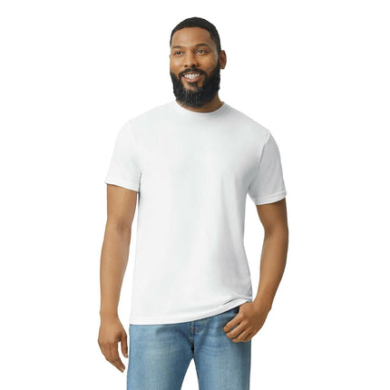Gildan Unisex Adult Softstyle CVC Short Sleeve T-Shirt, Style G67000, Multipack, White (4-Pack), S