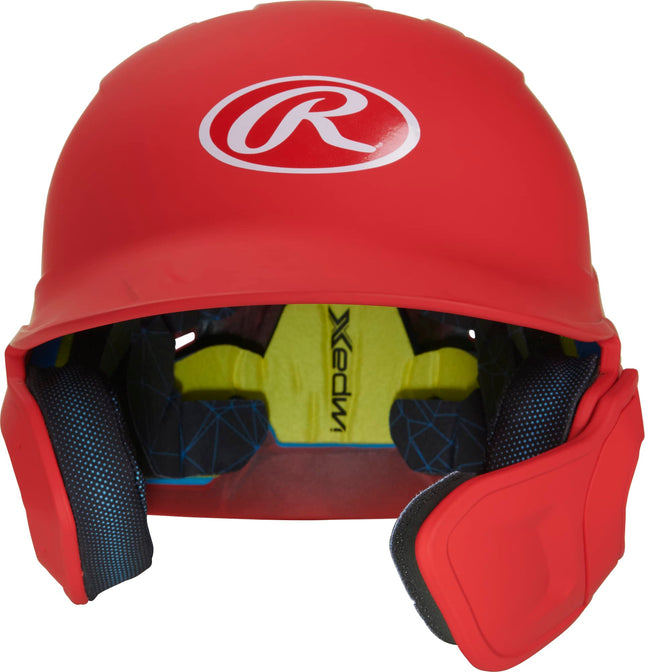 Rawlings Adjust Baseball Batting Helmet Adjustable Baseball Helmet Matte Mach-1 Tone with RHB ADJEXT, Senior, Scarlet Matte 2022, Unisex, SR (6 7/8-7 5/8)