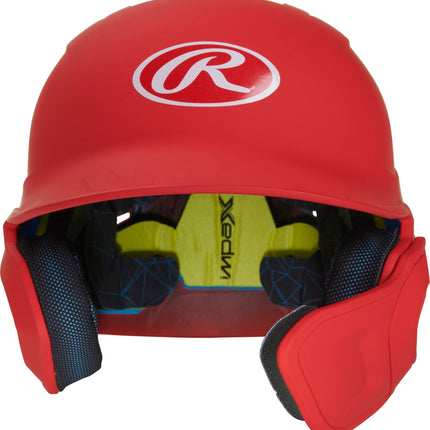 Rawlings MACH 1 Tone Matte Baseball Batting Helmet with ADJEXT RHB Junior, Matte Scarlet