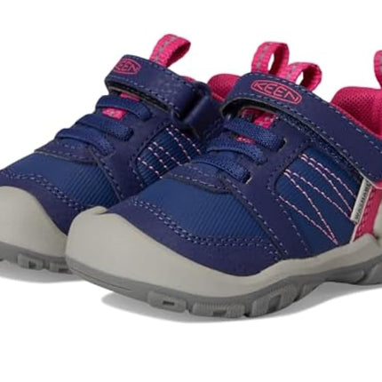 KEEN Unisex-Child Knotch Peak Alternate Closure Sneakers, Blue Depths/Pink Peacock, 4 Toddler