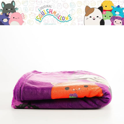 Franco Collectibles Squishmallows Parure de lit Halloween Couverture Douce et Douillette en Peluche, 46 po x 60 po, (Produit sous Licence Officielle)