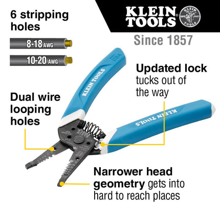 Klein Tools 80043 Heavy Duty Tool Set, Includes Lineman's Side-Cutting Pliers, Diagonal Cutters and Wire Stripper, 3-Piece