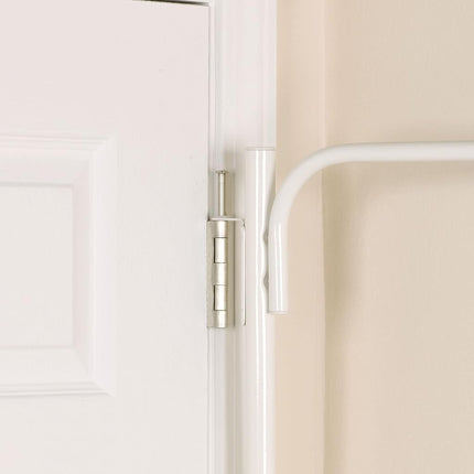 Household Essentials H12001 Hinge It Clutterbuster Four Bar Hanging Valet | Behind The Door Clothing and Towel Rack | White