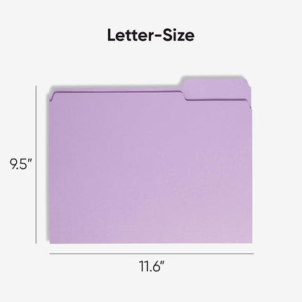 Smead Coloured Lever Arch Files 1/3 Cut Tab Letter Size Lavender 100 per Box (12443) (Pack of 1)