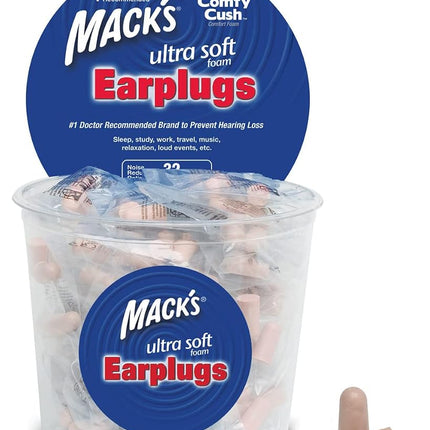 Mack's Ultra Soft Foam Earplugs, 100 Pair - Indivi