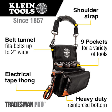 Klein Tools Tradesman Pro� Tool Pouch, 9-Pocket