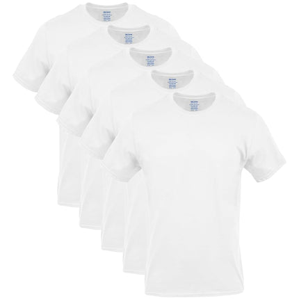 Gildan Men's Crew T-Shirts Undershirt, White (6-Pa