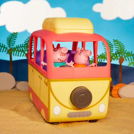 Peppa Pig Peppa Visits Australia Campervan Vehicle Preschool Toy; Includes 8 Figures, 4 Accessories, for Ages 3 and Up