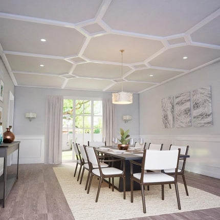 Ekena Millwork CC05IDI02X36X36TR Coffered Ceiling, Factory Primed White